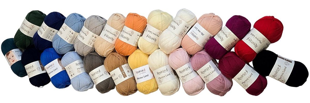 Włóczka Merino Land Rosarios4 | 100% Wełna Merino | 220m | Gold-Pol